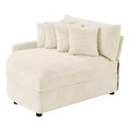 Divano sezionale chaise longue in velluto a coste, oversize, sinistro e destro, con 8 cuscini, divano convertibile rivestito
