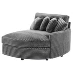 Divano sezionale chaise longue in velluto a coste, oversize, sinistro e destro, con 8 cuscini, divano convertibile rivestito