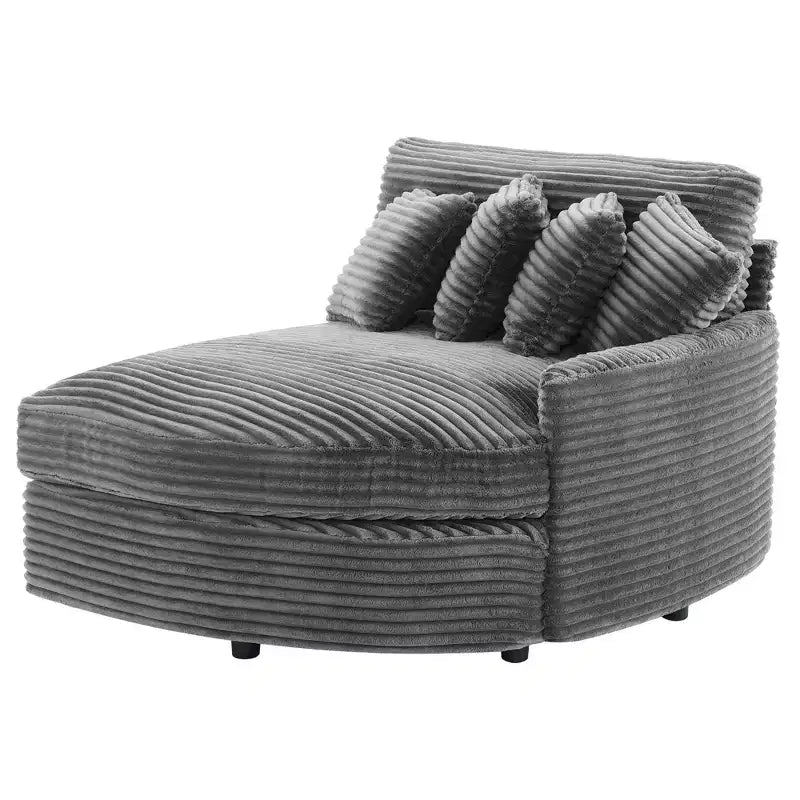 Divano sezionale chaise longue in velluto a coste, oversize, sinistro e destro, con 8 cuscini, divano convertibile rivestito