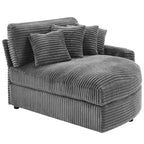 Divano sezionale chaise longue in velluto a coste, oversize, sinistro e destro, con 8 cuscini, divano convertibile rivestito