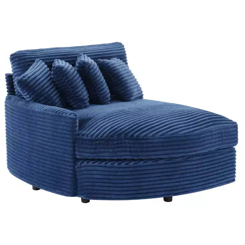 Divano sezionale chaise longue in velluto a coste, oversize, sinistro e destro, con 8 cuscini, divano convertibile rivestito
