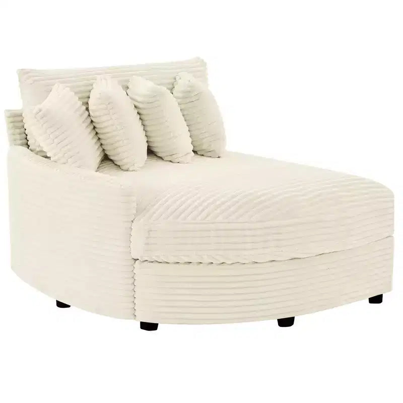 Divano sezionale chaise longue in velluto a coste, oversize, sinistro e destro, con 8 cuscini, divano convertibile rivestito