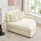 Divano sezionale chaise longue in velluto a coste, oversize, sinistro e destro, con 8 cuscini, divano convertibile rivestito