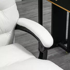 Sedia da ufficio con massaggio a vibrazione, schienale reclinabile, poggiapiedi, sedia da computer comoda in microfibra