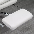 Sedia da ufficio con massaggio a vibrazione, schienale reclinabile, poggiapiedi, sedia da computer comoda in microfibra
