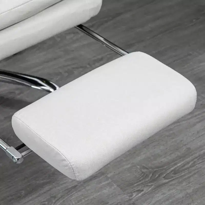 Sedia da ufficio con massaggio a vibrazione, schienale reclinabile, poggiapiedi, sedia da computer comoda in microfibra