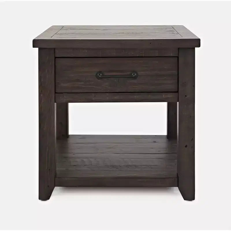Jofran,Madison County Rustic Reclaimed Pine Farmhouse Harris End Table