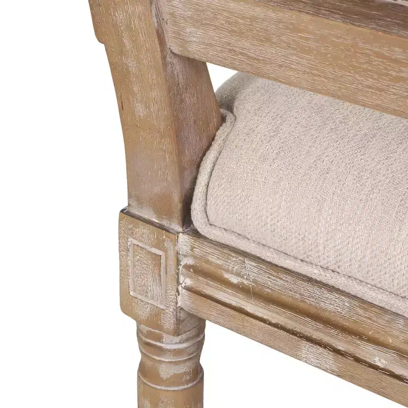 Sedie da pranzo imbottite in legno e canna stile campagna francese