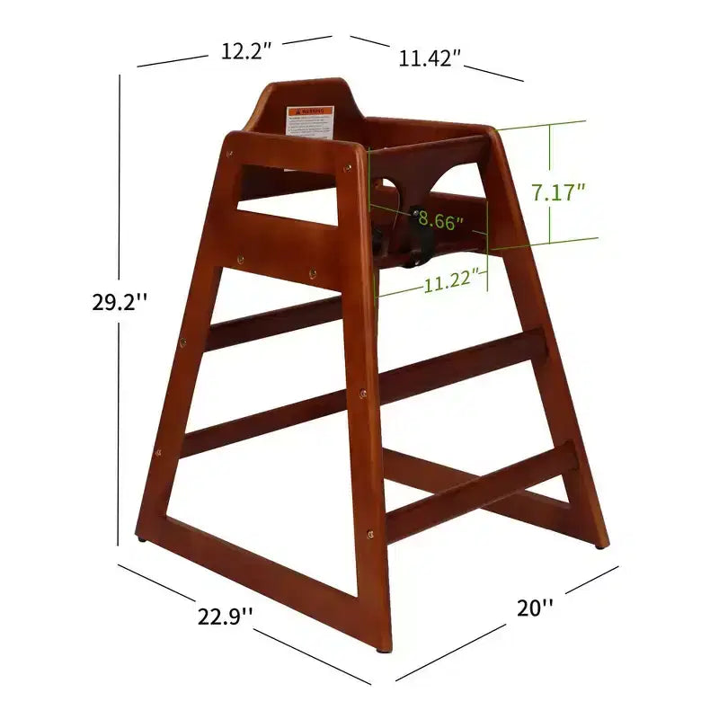Sedia rialzata per neonati, seggiolone per neonati, doppio legno massello, facile da pulire