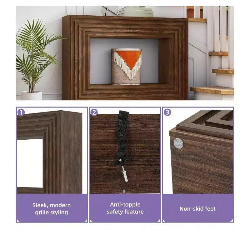 Tavolo consolle da 120 cm stile coloniale con ripiano a giorno, per ingresso, divano, camera da letto, decorazioni per la casa, noce