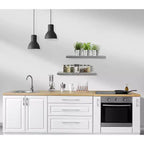 Mensole Flottanti Rettangolari (60x22 cm) con Staffe Nascoste - per Camera da Letto, Arredamento Cucina, Mensole Bagno