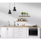 Mensole Flottanti Rettangolari (60x22 cm) con Staffe Nascoste - per Camera da Letto, Arredamento Cucina, Mensole Bagno