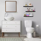 Mensole Flottanti Rettangolari (60x22 cm) con Staffe Nascoste - per Camera da Letto, Arredamento Cucina, Mensole Bagno