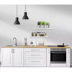 Mensole Flottanti Rettangolari (60x22 cm) con Staffe Nascoste - per Camera da Letto, Arredamento Cucina, Mensole Bagno