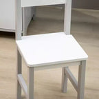 Scrivania e sedia per bambini e neonati, Scrivania da studio per bambini, Mobili per bambini con lavagna - Grigio