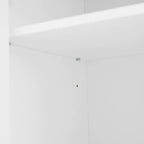 Mobiletto da bagno autoportante con cassetto, ripiani regolabili, ante con cerniere ammortizzate, finitura verniciata resistente, bianco