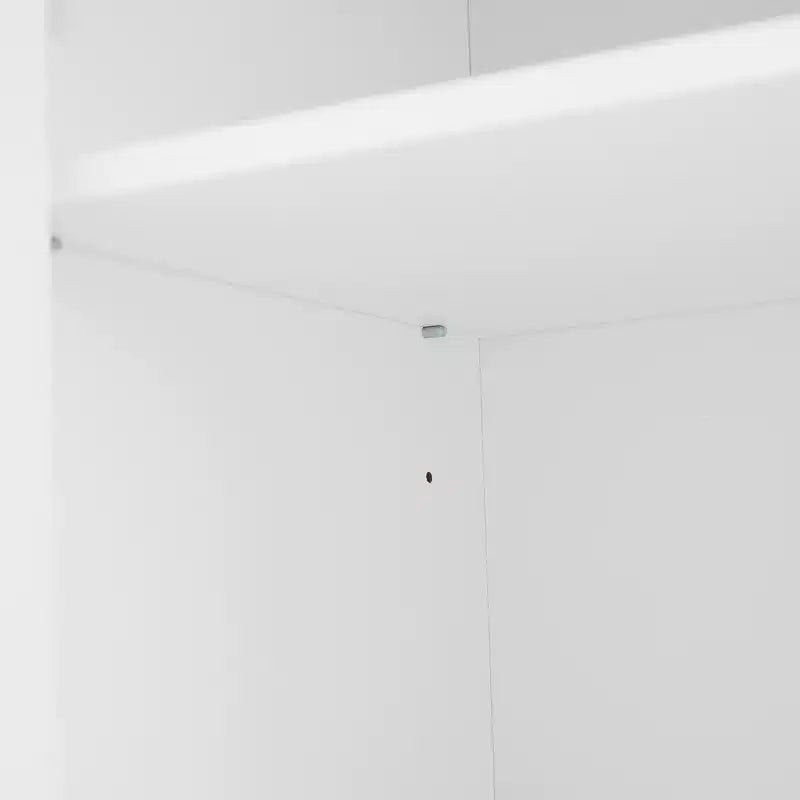 Mobiletto da bagno autoportante con cassetto, ripiani regolabili, ante con cerniere ammortizzate, finitura verniciata resistente, bianco