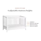 Culla trasformabile 4-in-1 con kit per letto da bambino