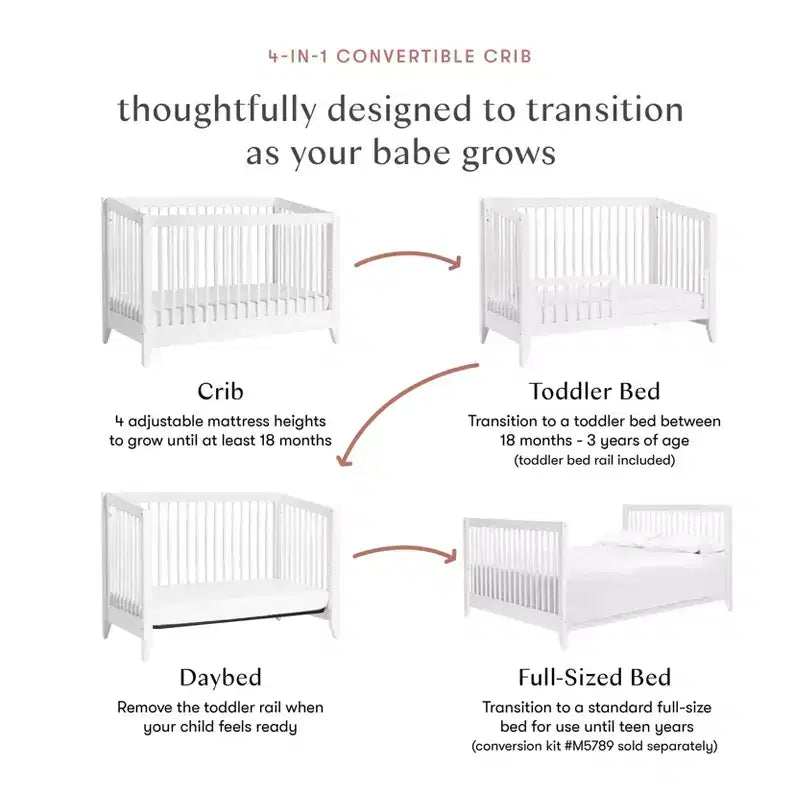 Culla trasformabile 4-in-1 con kit per letto da bambino
