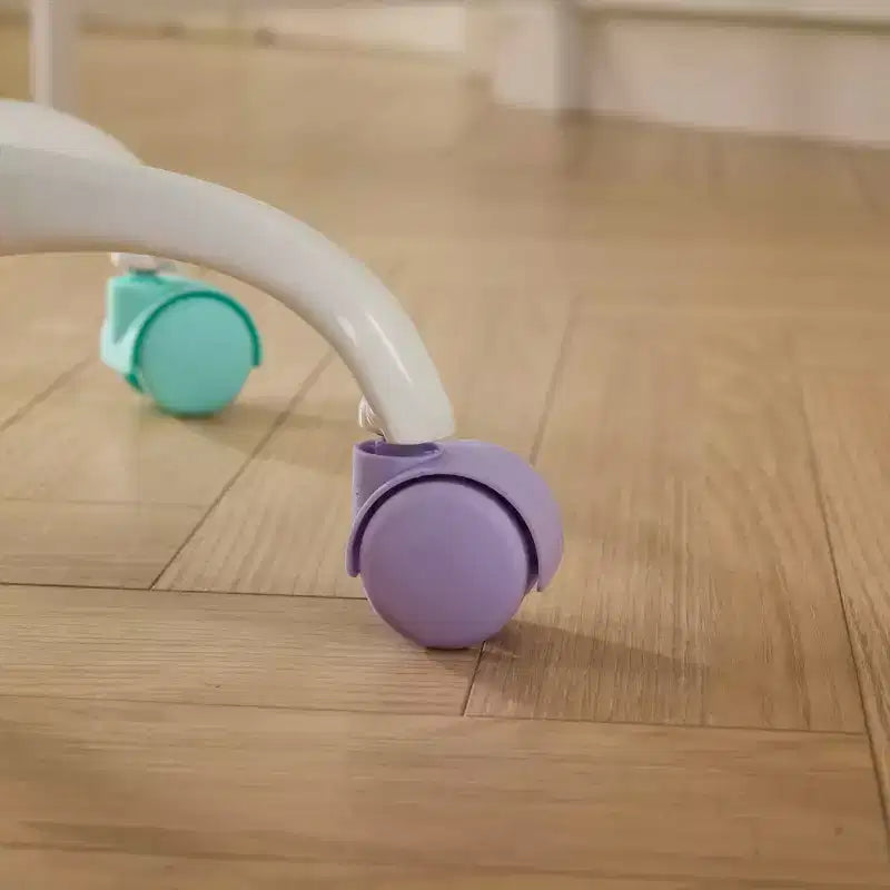 Sedia da Ufficio in Pelliccia Sintetica di Coniglio - Base in Metallo, Girevole Regolabile, Sedia da Toilette, Viola