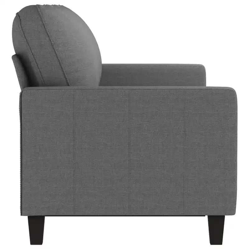 Divano 3 Posti Grigio Scuro Tessuto 100% Poliestere, Metallo, Textilene, Schiuma
