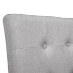 Sgabelli da bar di altezza bancone transizionali bianco antico: Borchie, rivestimento in lino