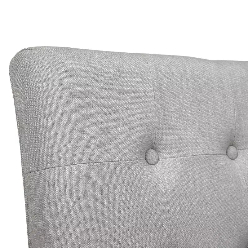 Sgabelli da bar di altezza bancone transizionali bianco antico: Borchie, rivestimento in lino