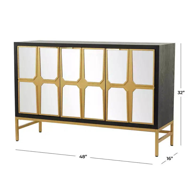 Mobile in legno con specchio Glam